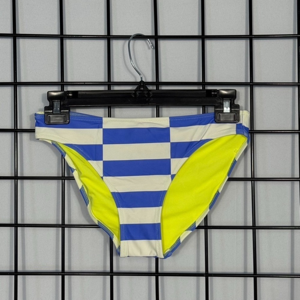 American Eagle Aerie Checkerboard Bikini Bottom Womens S Blue White NEW